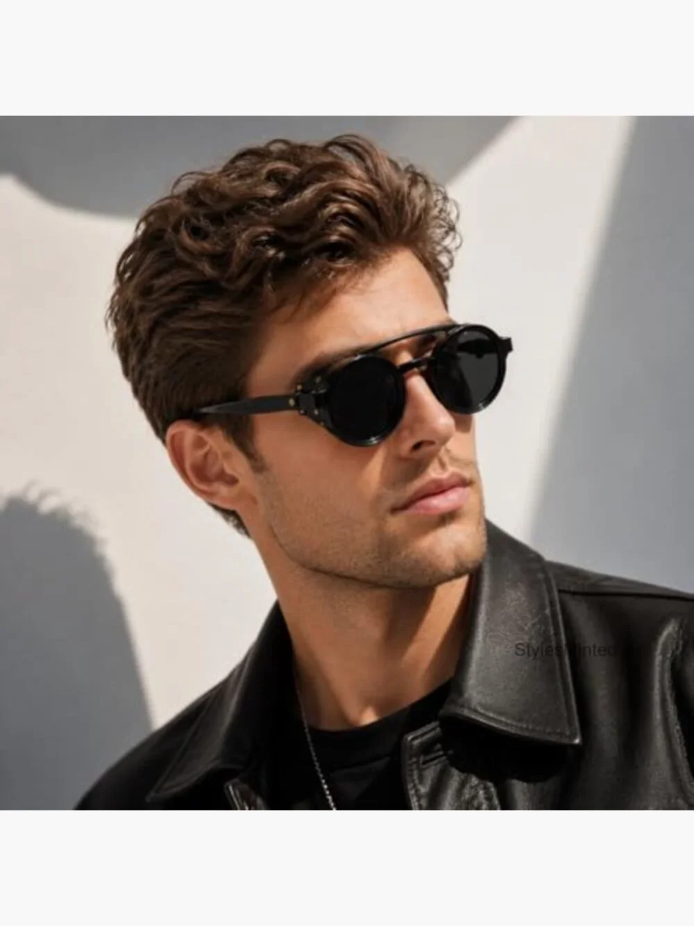 Round Steampunk Sunglasses UV400 Retro Shield Glasses Unisex